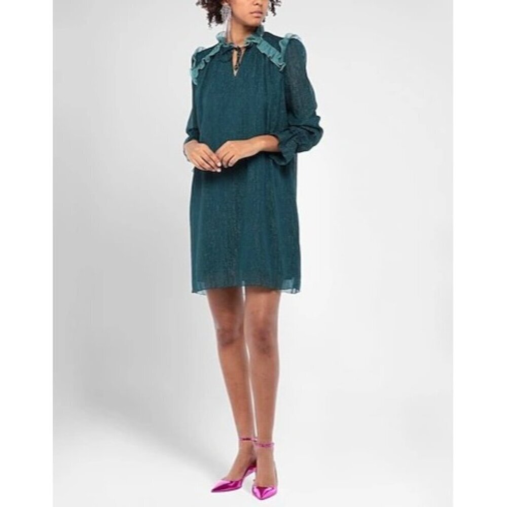 *Kenzo Paris Women's Long Sleeve Mini Dress Teal Size 6